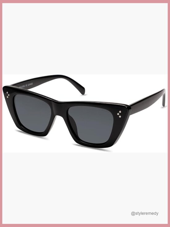 Retro Cat Eye Polarized Sunglasses UV400 Protection Plastic Frames main image 5